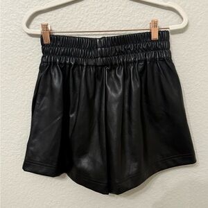 Vintage Havana Faux Leather High Rise Shorts